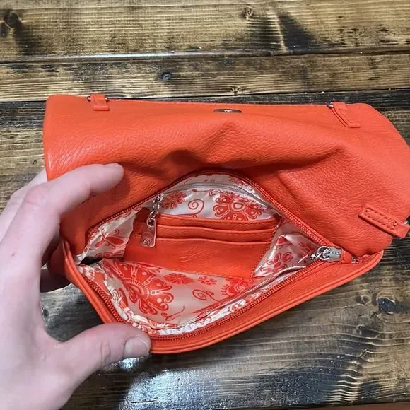 GRACE Adele Orange Clutch - Picture 3 of 10